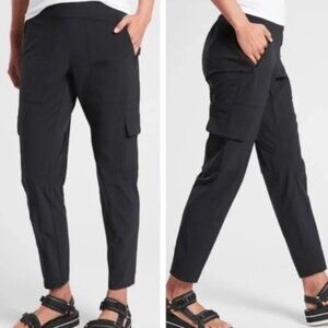 Athleta Chelsea Lined Cargo Pants Size 10 Black